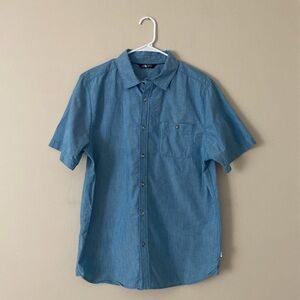 The North Face Button-Down Denim Short-Sleeve Shirt Size Large
